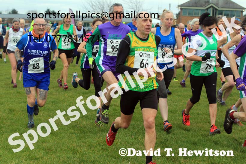 Womens 35+ and Mens 65+ 2023 NEMAA Cross Country, Croft Circuit, North Yorkshire. Photo: David T. Hewitson/Sports for All Pics